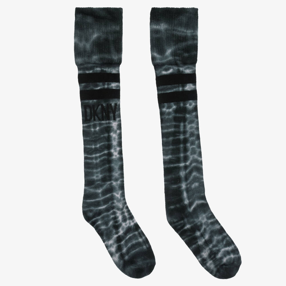 DKNY-Teen Black & Grey Tie Dye Socks  | Childrensalon Outlet