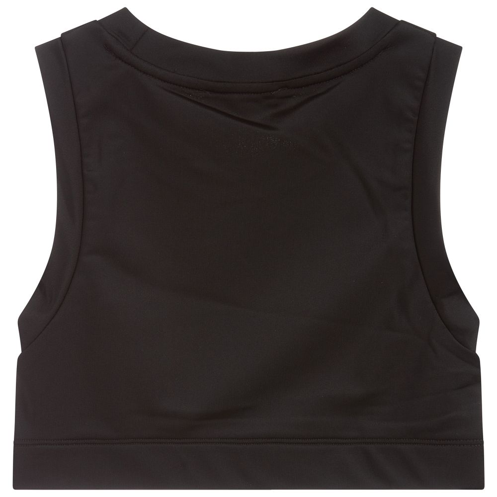 DKNY-Teen Black Logo Cropped Top  | Childrensalon Outlet