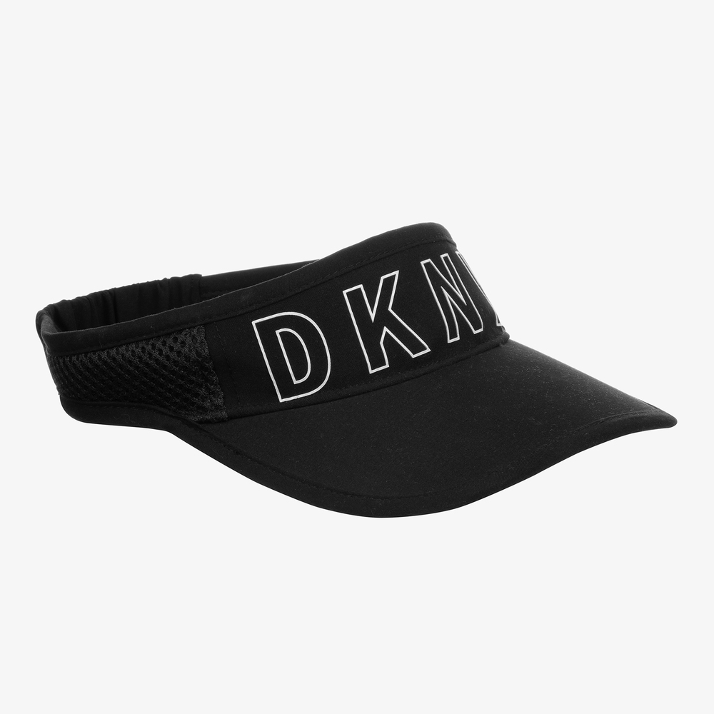 DKNY - قبعة فايزر تينز بناتي شبك لون أسود | Childrensalon