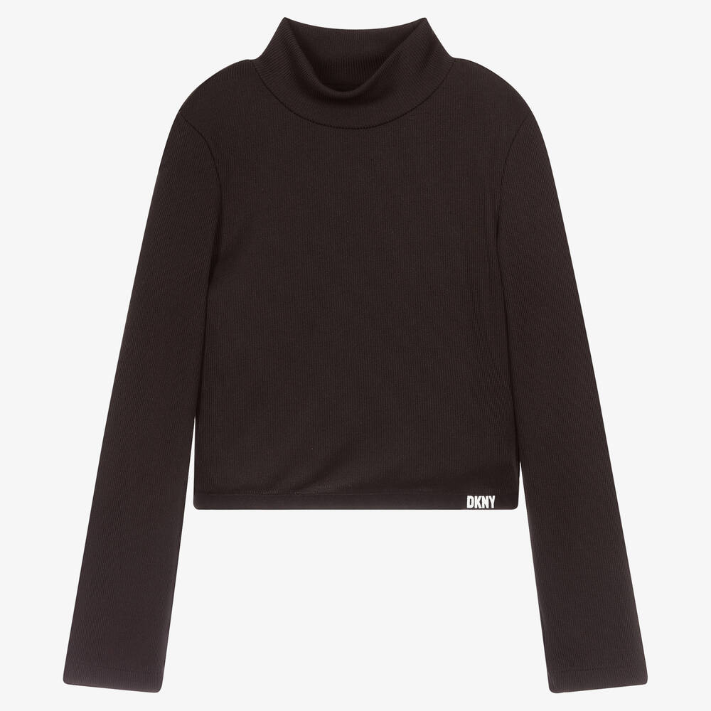 DKNY - Teen Black Logo Turtleneck | Childrensalon