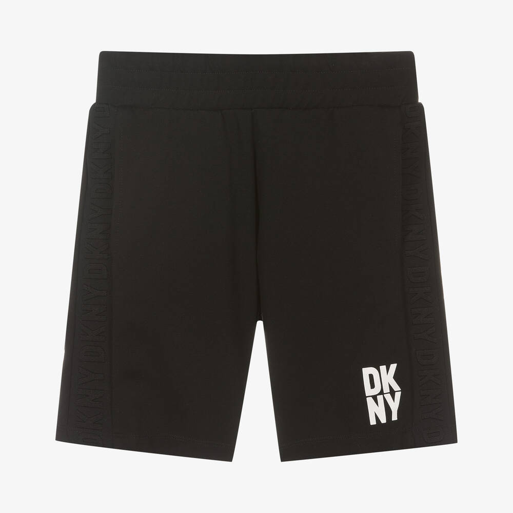 DKNY - Teen Black Milano Jersey Logo Shorts | Childrensalon