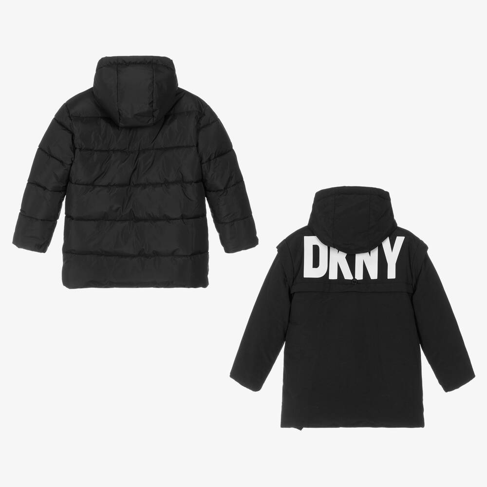 Dkny puffer jacket black clearance