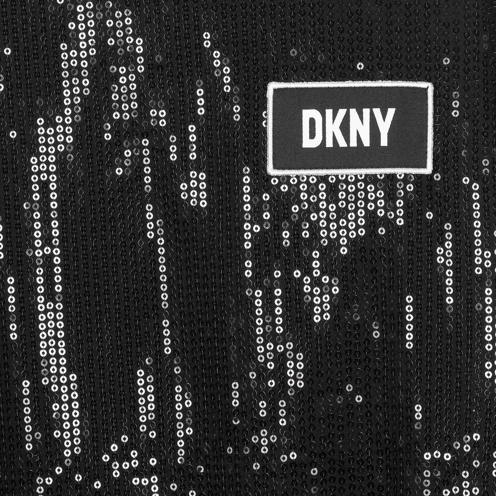 DKNY-Teen Black Sequin Zip Dress | Childrensalon Outlet