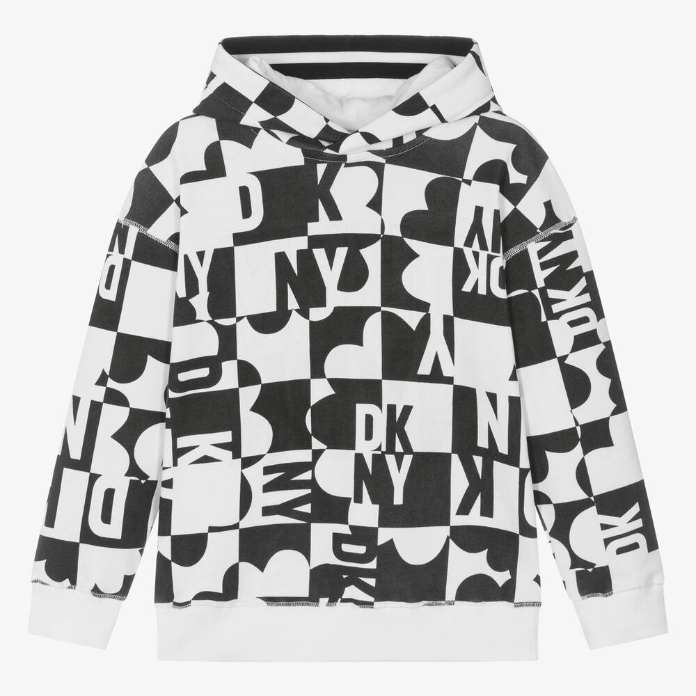 DKNY-Teen Black & White Reversible Hoodie | Childrensalon Outlet