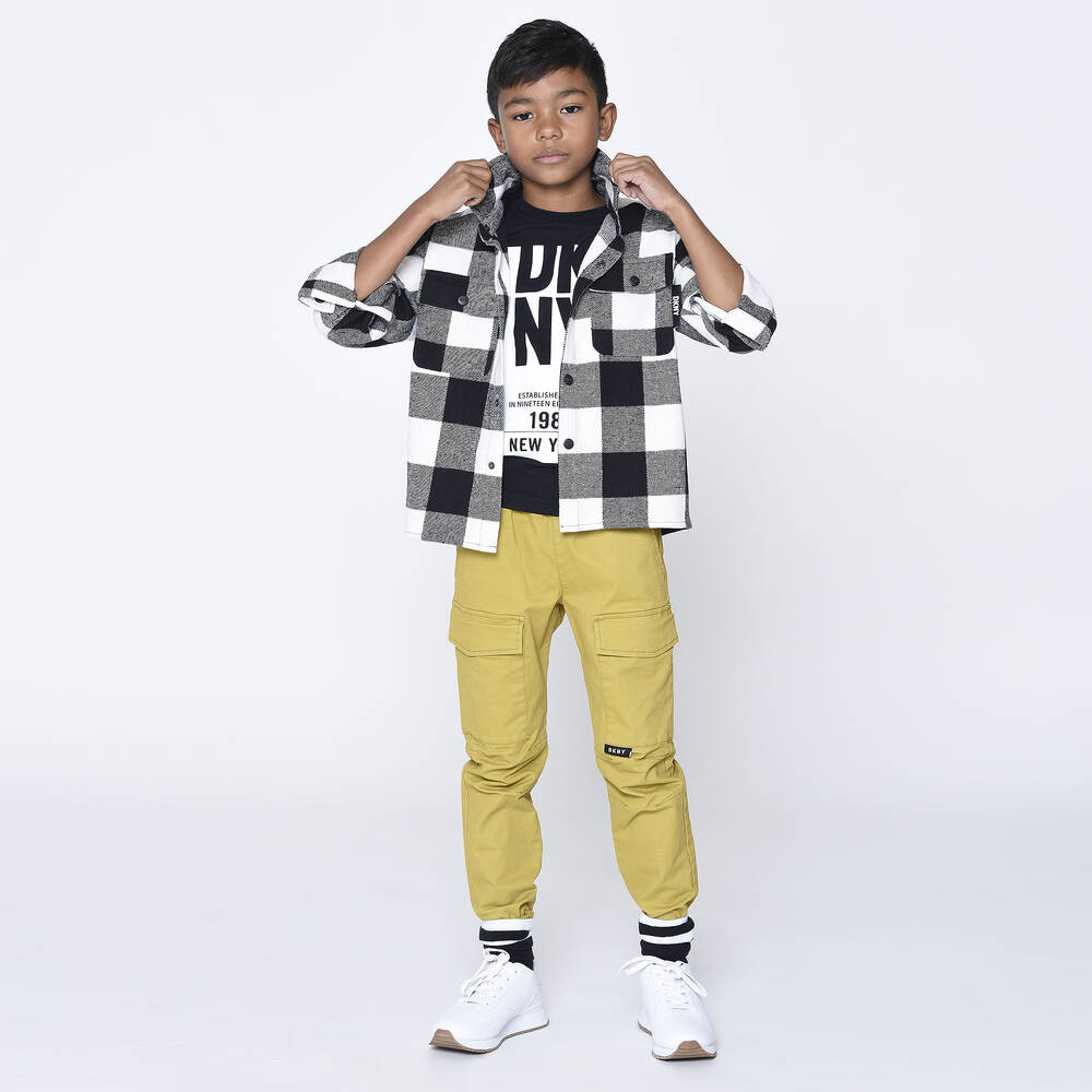 DKNY-Рубашка в черную клетку для мальчиков-подростков | Childrensalon Outlet