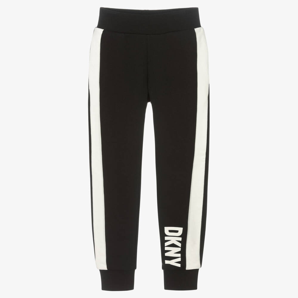 DKNY-Teen Boys Black Cotton Logo Joggers | Childrensalon Outlet
