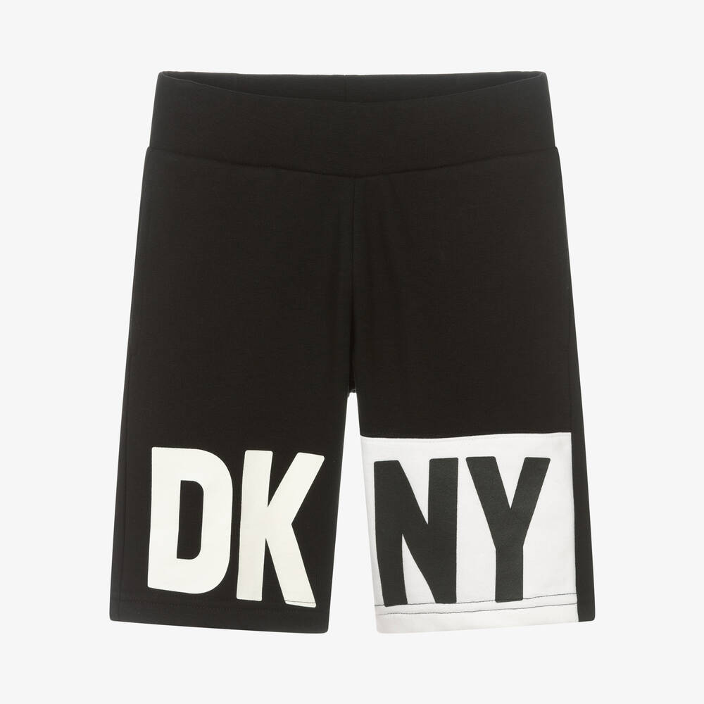 DKNY - Teen Boys Black Cotton Logo Shorts | Childrensalon