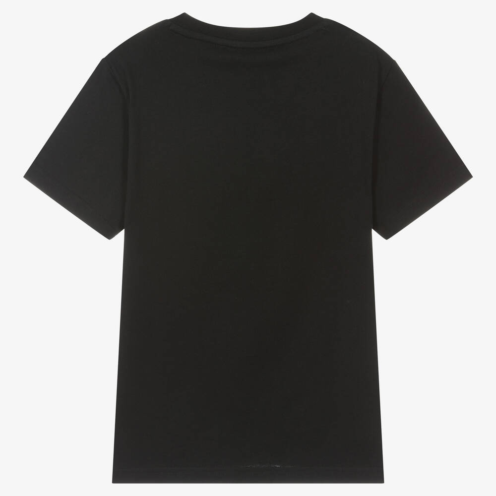 DKNY-Teen Boys Black Cotton Logo T-Shirt | Childrensalon Outlet