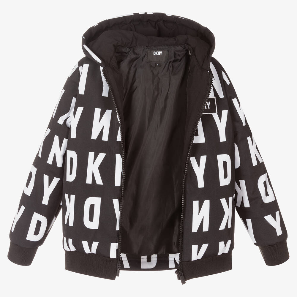 DKNY-Teen Boys Black Logo Jacket | Childrensalon Outlet
