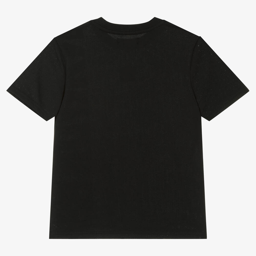 DKNY-Teen Boys Black Mesh Logo T-Shirt | Childrensalon Outlet