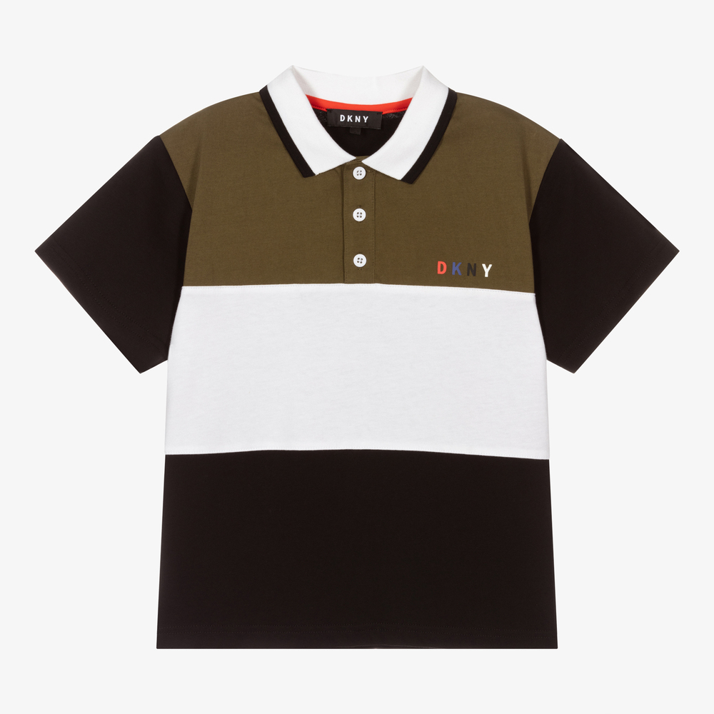DKNY - Teen Boys Black Polo Shirt | Childrensalon