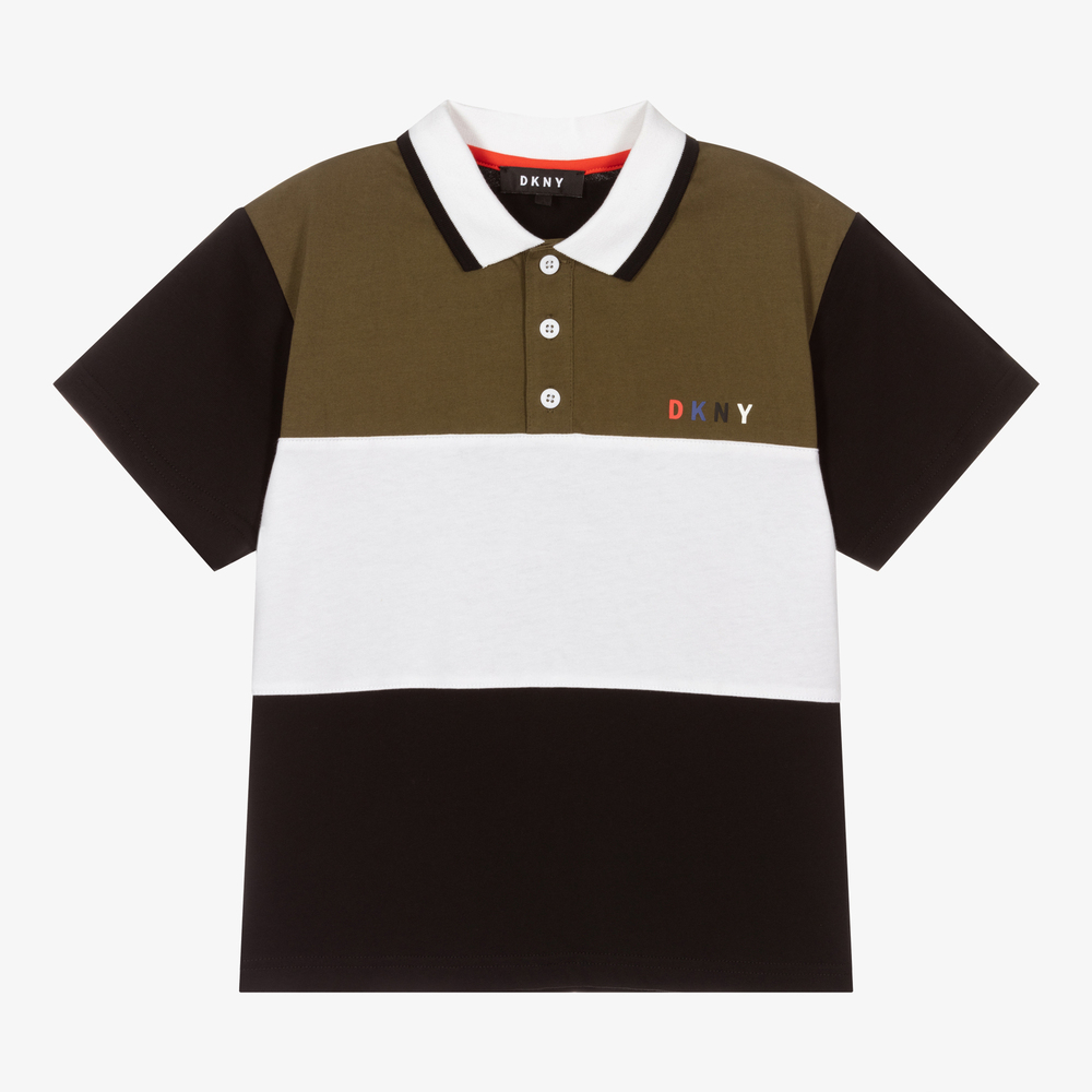 DKNY - Polo noir Ado garçon | Childrensalon