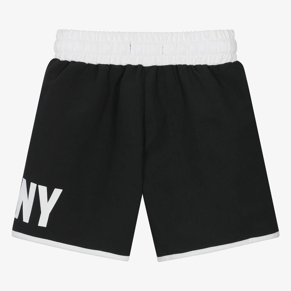 DKNY-شورت سباحة لون أسود وأبيض للمراهقين | Childrensalon Outlet