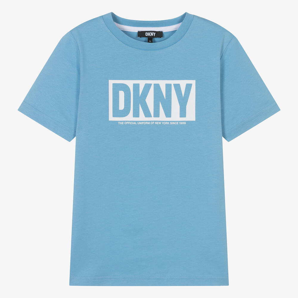 DKNY-Голубая футболка из хлопкового джерси для мальчиков-подростков | Childrensalon Outlet