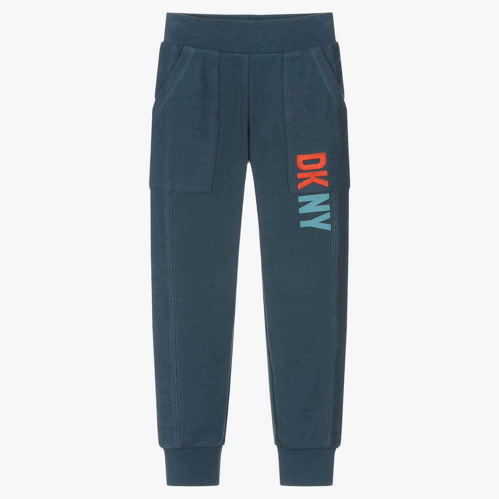DKNY-جوغرز تينز ولادي قطن جيرسي لون أزرق | Childrensalon Outlet
