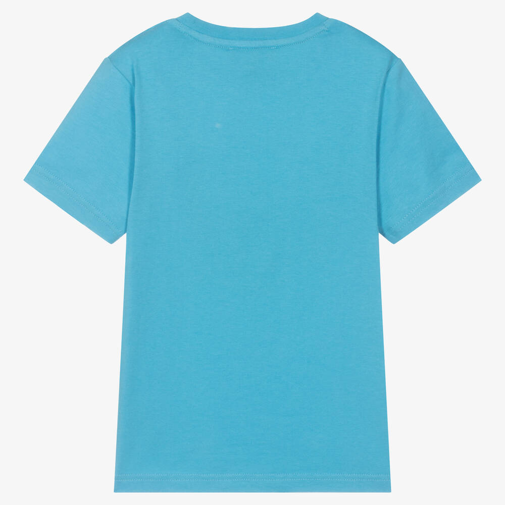 DKNY-Teen Boys Blue Cotton Logo T-Shirt | Childrensalon Outlet