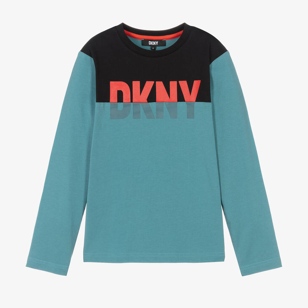 DKNY - توب تينز ولادي قطن لون أزرق | Childrensalon