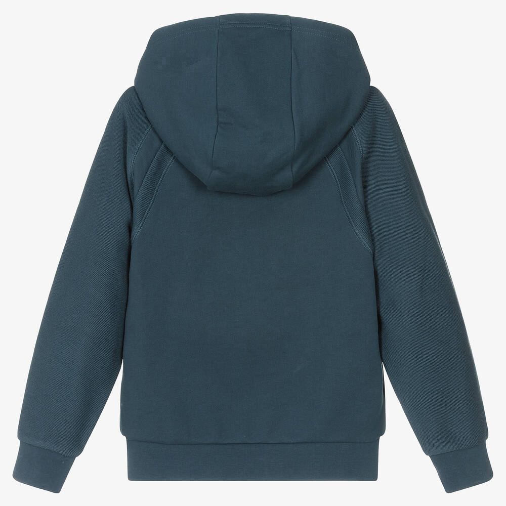 DKNY-Teen Boys Blue Cotton Zip-Up Hoodie | Childrensalon Outlet