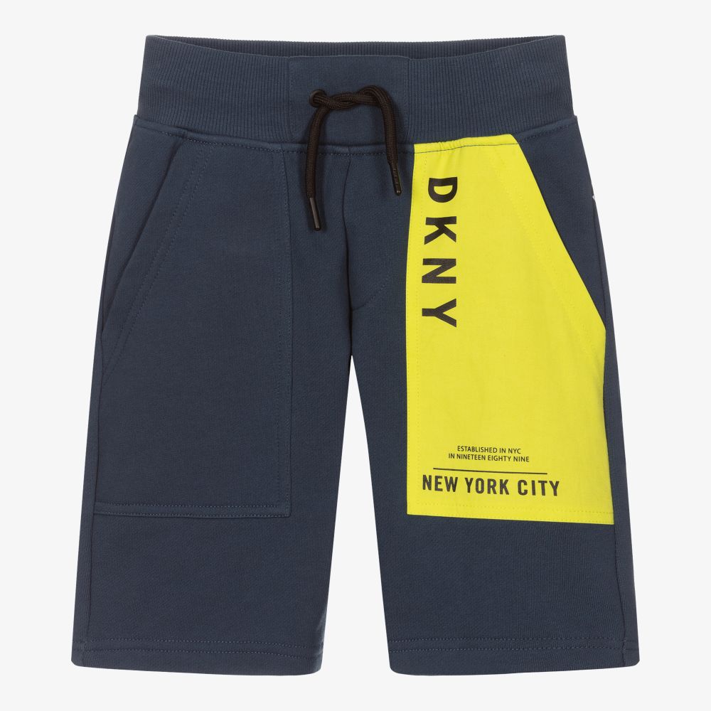DKNY-شورت سباحة تينز ولادي قطن لون أزرق | Childrensalon Outlet