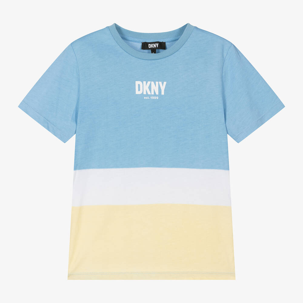 DKNY-Teen Boys Blue & Yellow Cotton T-Shirt | Childrensalon Outlet