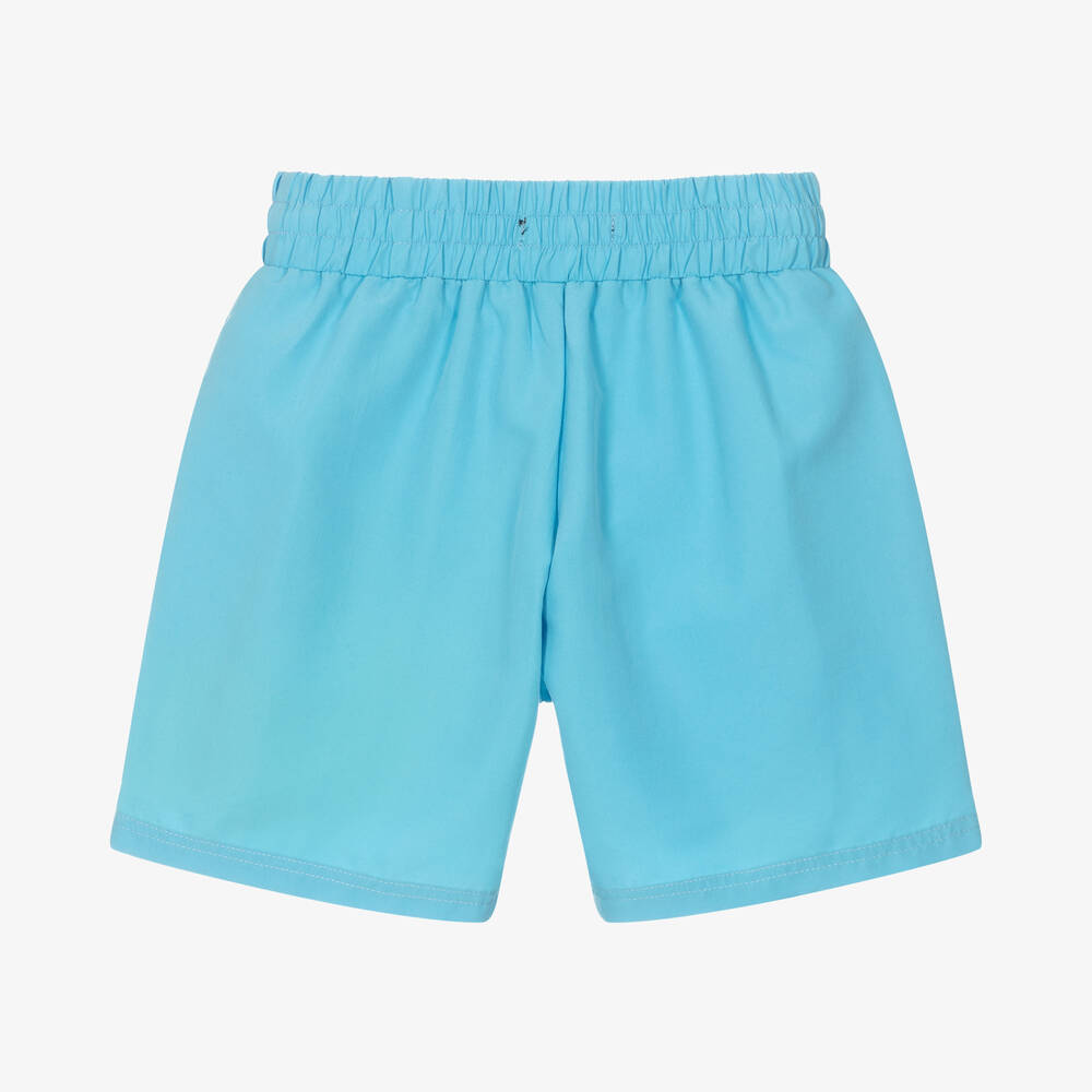 DKNY-شورت تينز ولادي سباحة لون أزرق وأصفر | Childrensalon Outlet