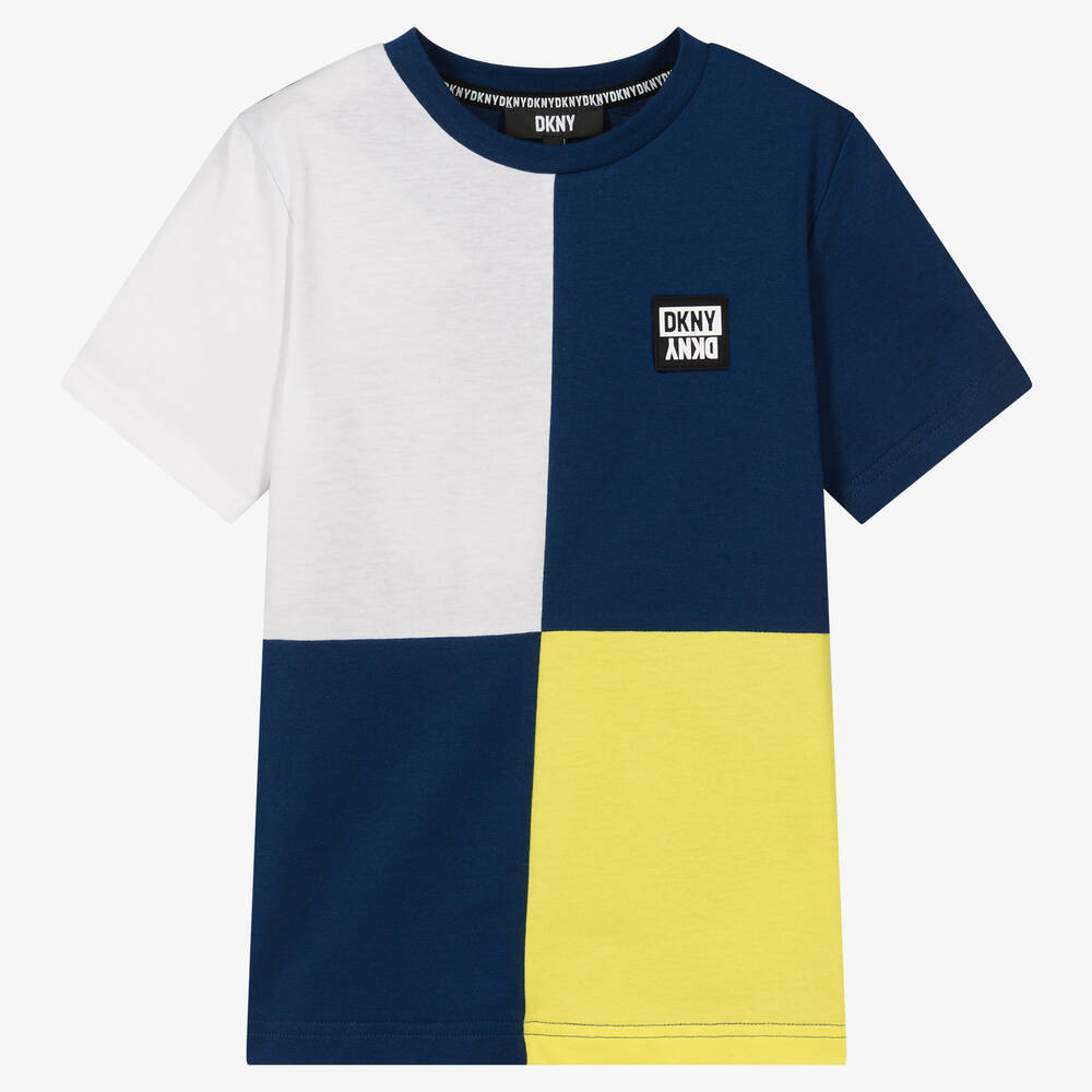DKNY - T-shirt colourblock en coton ado | Childrensalon