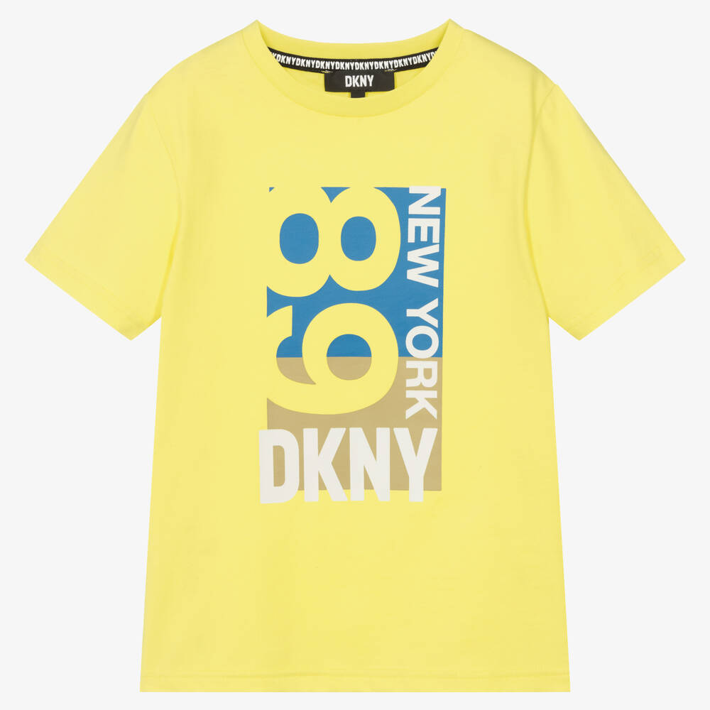 DKNY - تيشيرت تينز ولادي قطن لون أخضر | Childrensalon