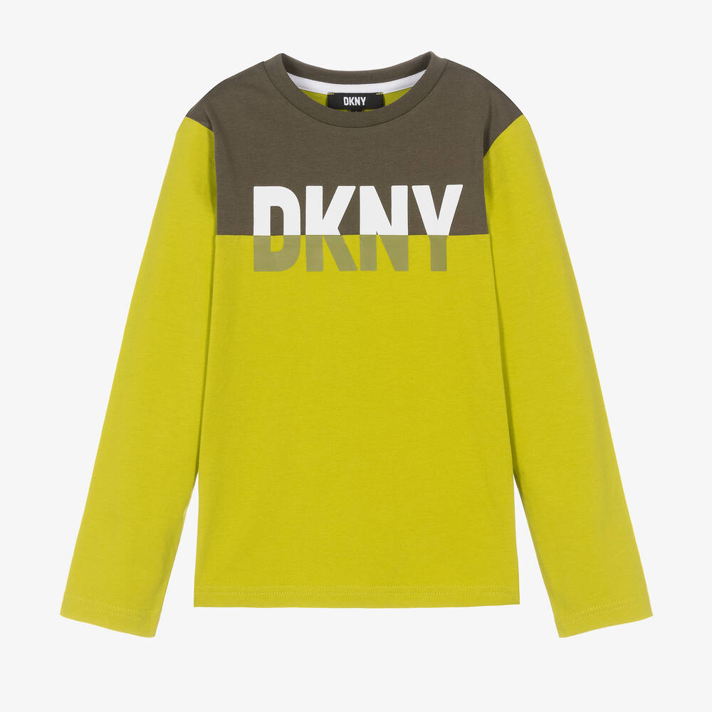 DKNY - Teen Boys Green Cotton Top | Childrensalon