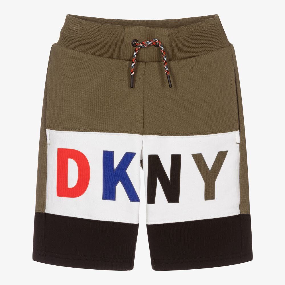 DKNY - Teen Boys Green Logo Shorts | Childrensalon