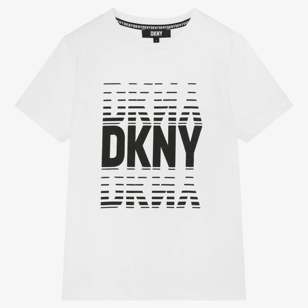 DKNY - Weißes Teen Baumwoll-T-Shirt (J) | Childrensalon