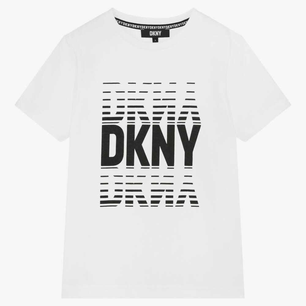 DKNY - Белая хлопковая футболка | Childrensalon