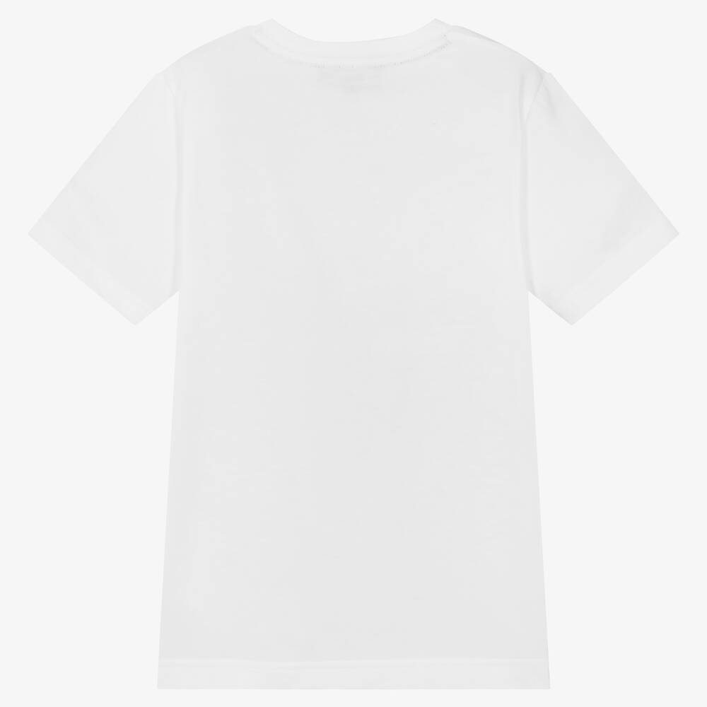 DKNY-تيشيرت تينز ولادي قطن عضوي لون أبيض | Childrensalon Outlet