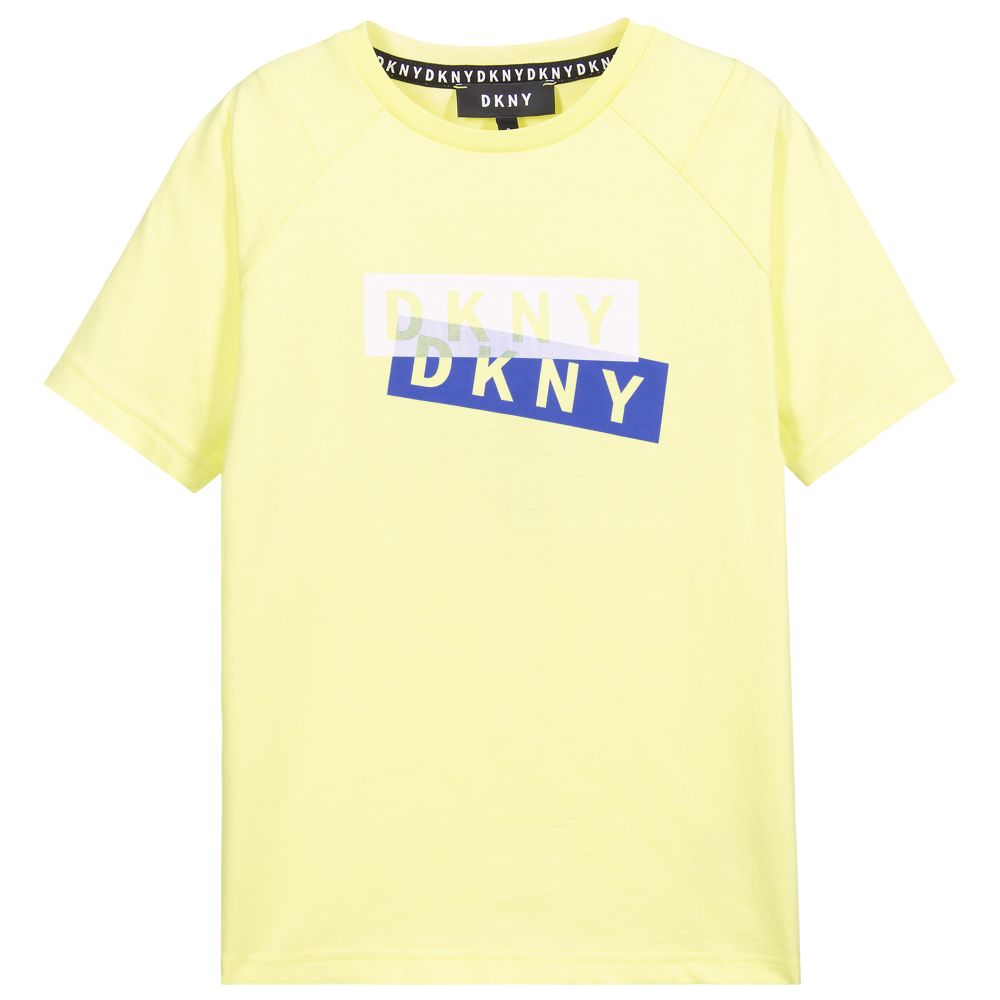 DKNY-Teen Boys Yellow Logo T-Shirt | Childrensalon Outlet