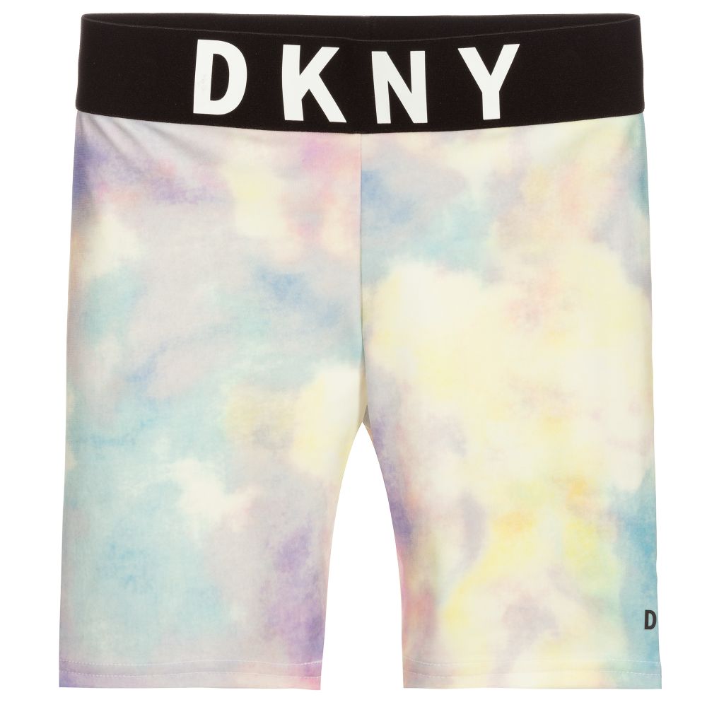 DKNY - شورت تينز بناتي بولي جيرسي بطبعة ملونة | Childrensalon