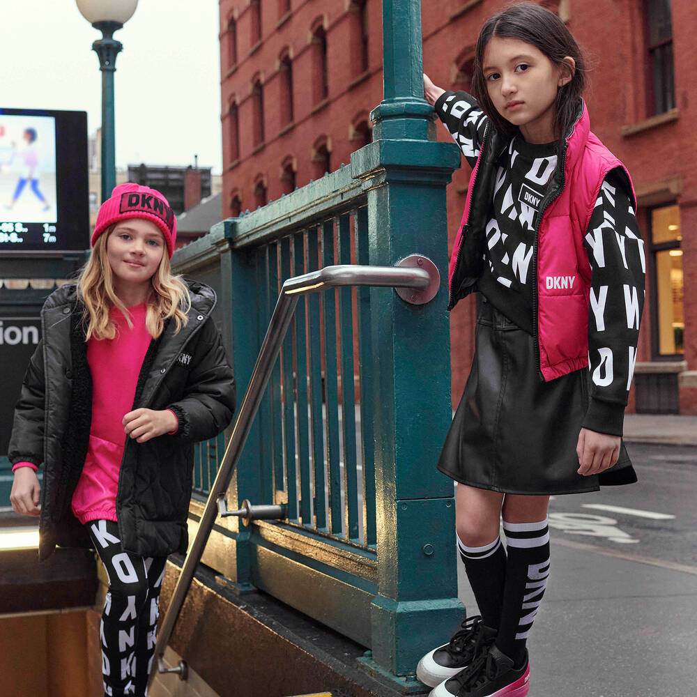 DKNY-Teen Faux Leather Logo Skirt | Childrensalon Outlet