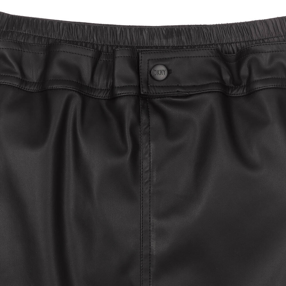 DKNY-Teen Faux Leather Logo Skirt | Childrensalon Outlet