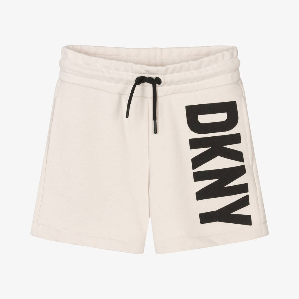 DKNY - Teen Girls Beige Logo Shorts | Childrensalon