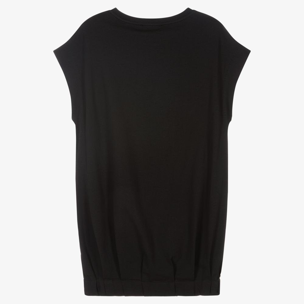 DKNY-Черное хлопковое платье для девочек-подростков | Childrensalon Outlet