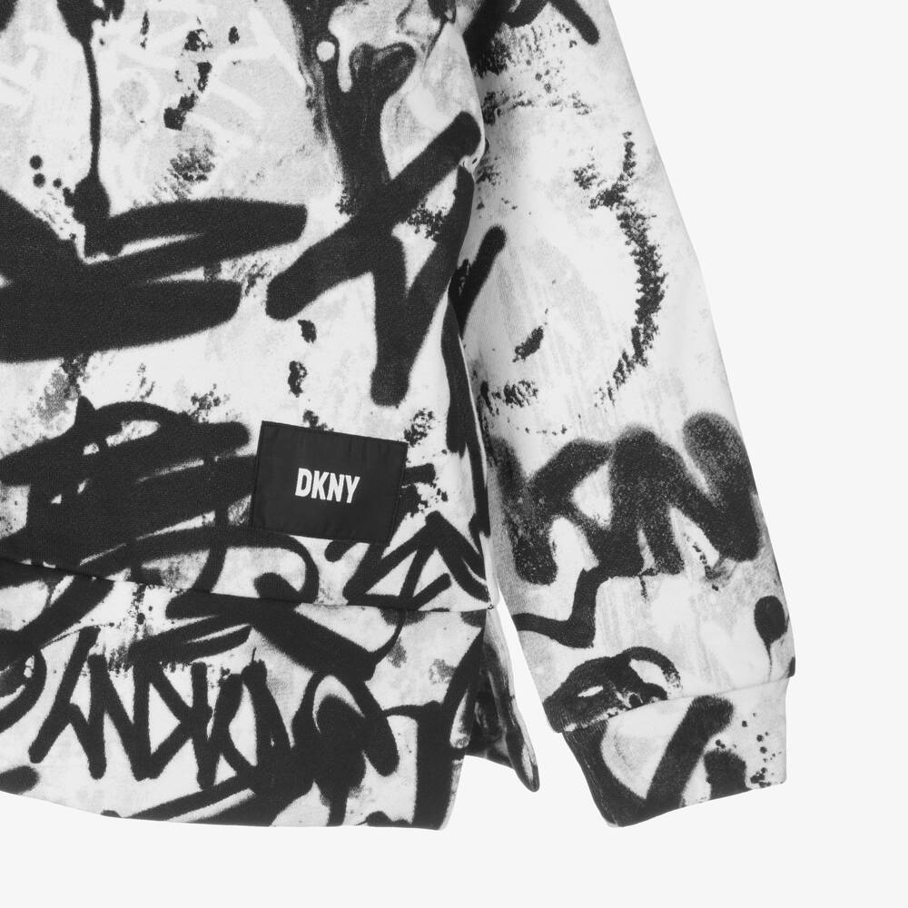 DKNY-Teen Girls Black Cotton Graffiti Dress Set | Childrensalon Outlet