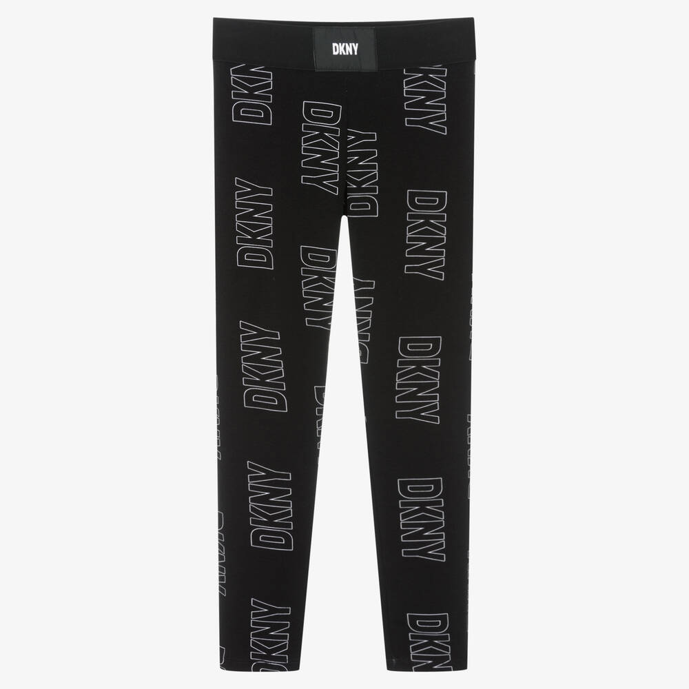 DKNY - Schwarze Teen Baumwoll-Leggings | Childrensalon