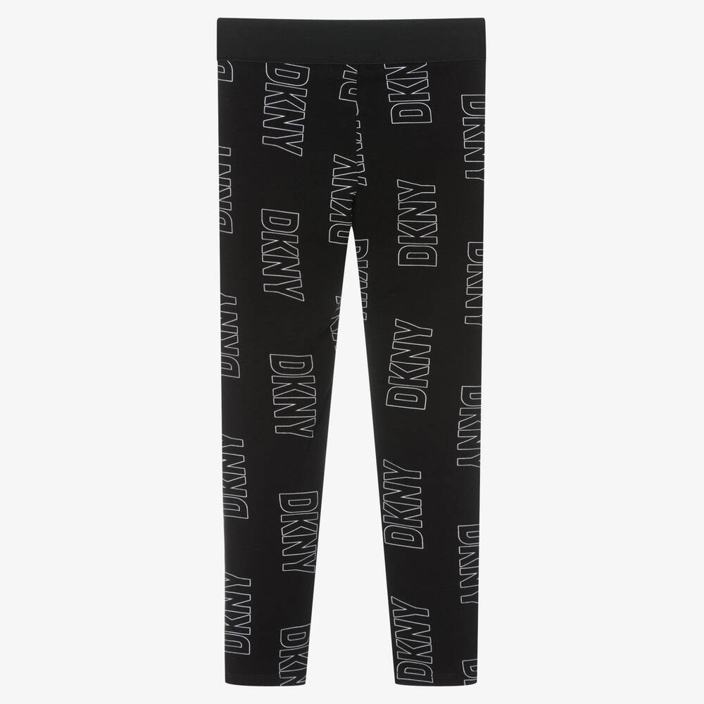 DKNY-Teen Girls Black Cotton Leggings | Childrensalon Outlet