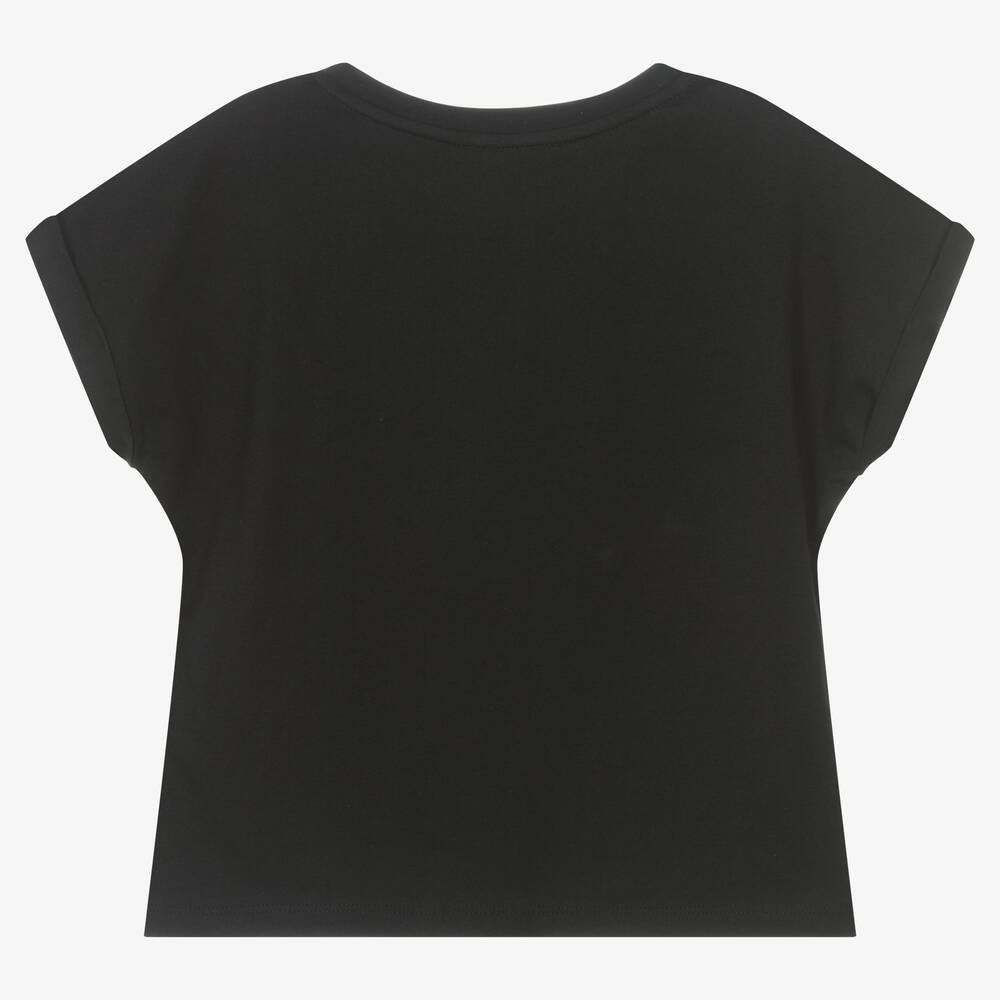 DKNY-Черная хлопковая футболка | Childrensalon Outlet