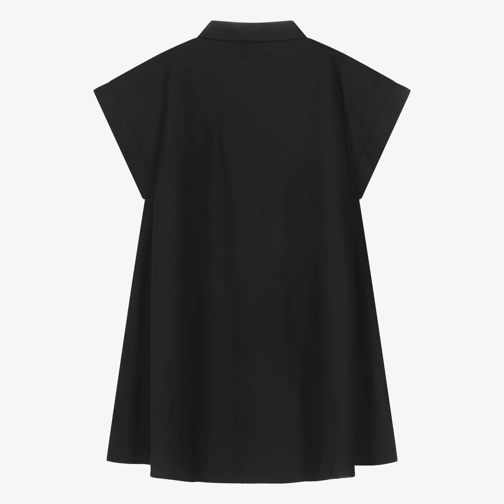 Girls black shirt dress discount