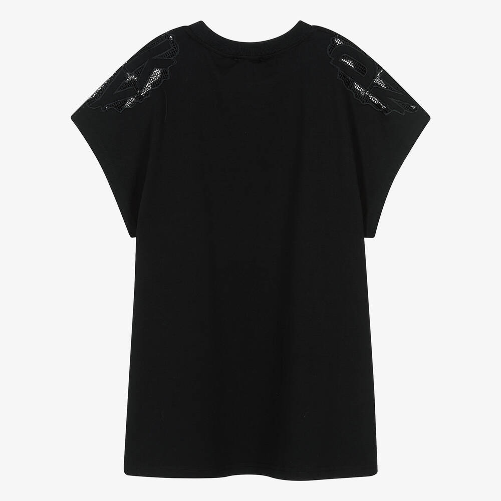 Girls black t shirt dress shop