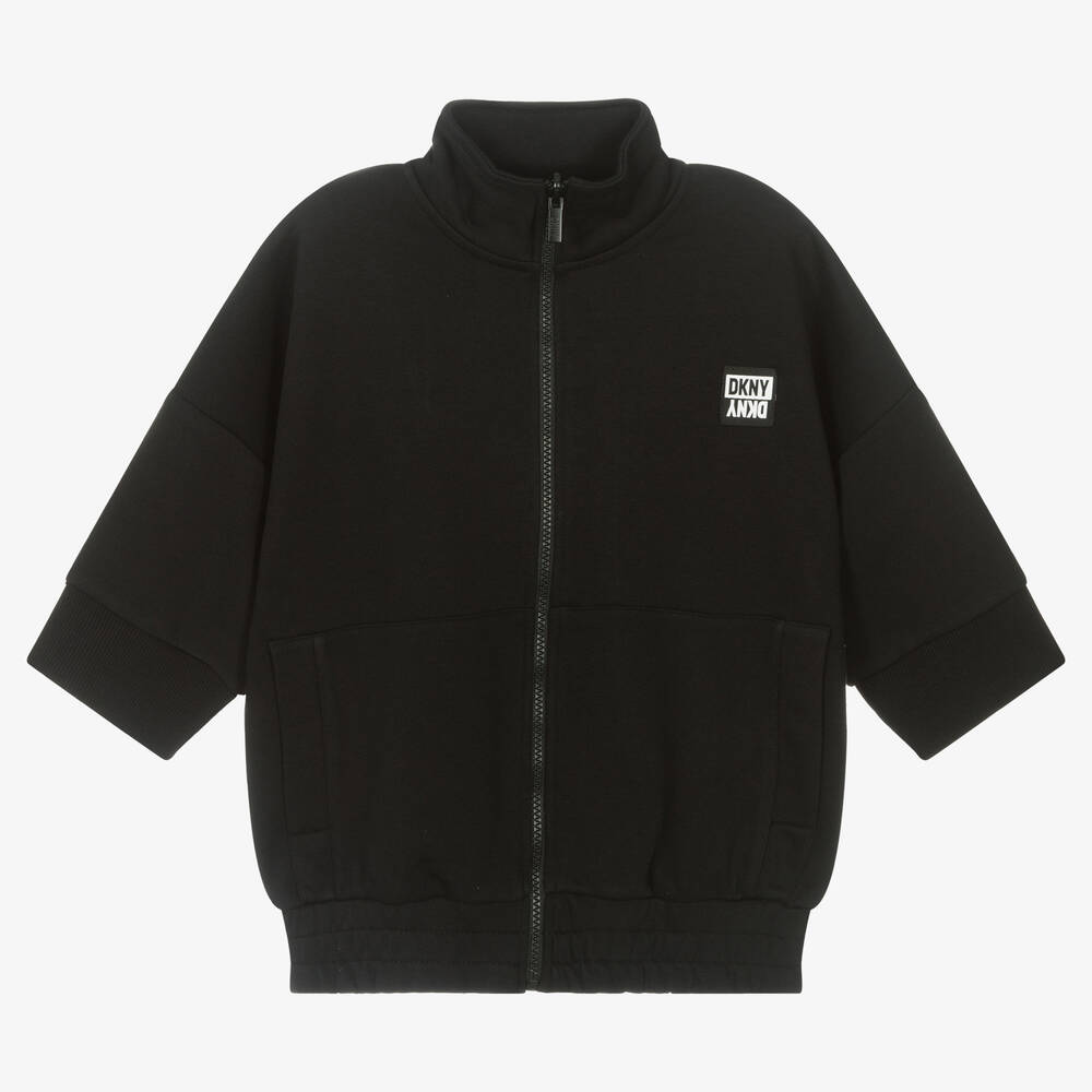 DKNY - Schwarze Teen Baumwolljacke | Childrensalon