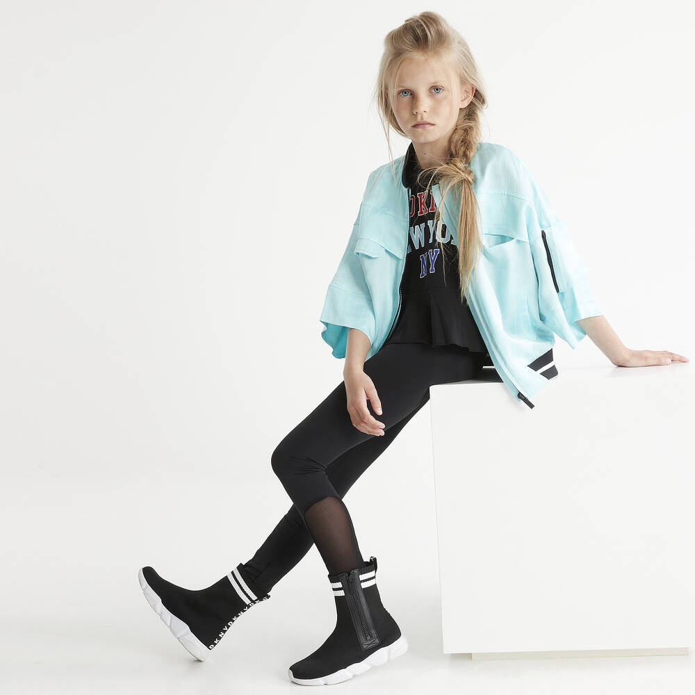 DKNY-Черные легинсы для девочек-подростков | Childrensalon Outlet