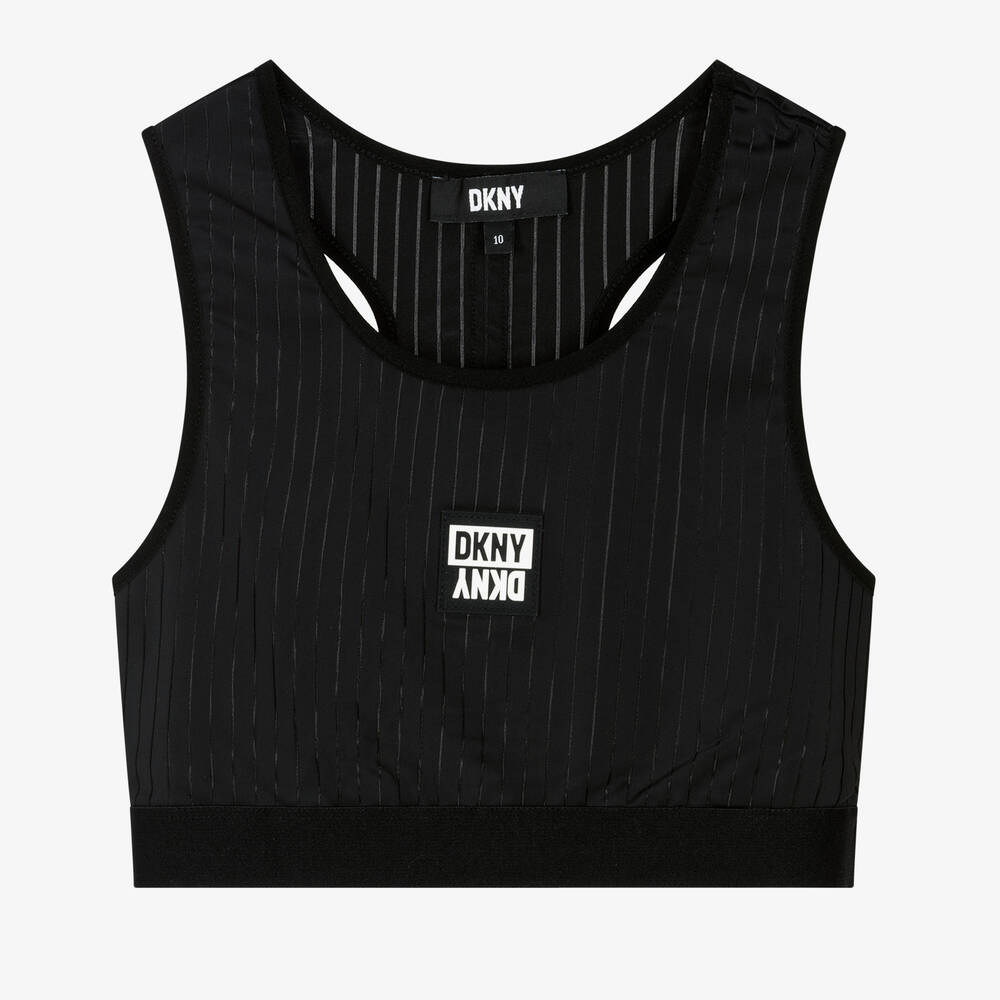 DKNY - Schwarzes Teen Sporttop für Mädchen | Childrensalon