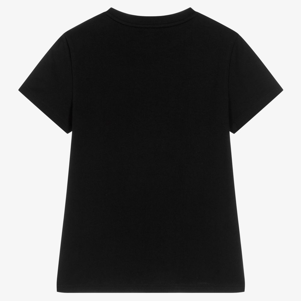 DKNY-Teen Girls Black Logo T-Shirt | Childrensalon Outlet