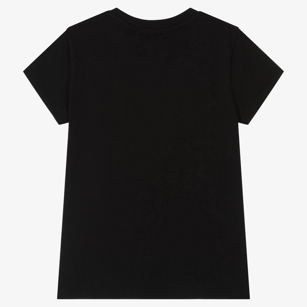 DKNY-Teen Girls Black Logo T-Shirt | Childrensalon Outlet