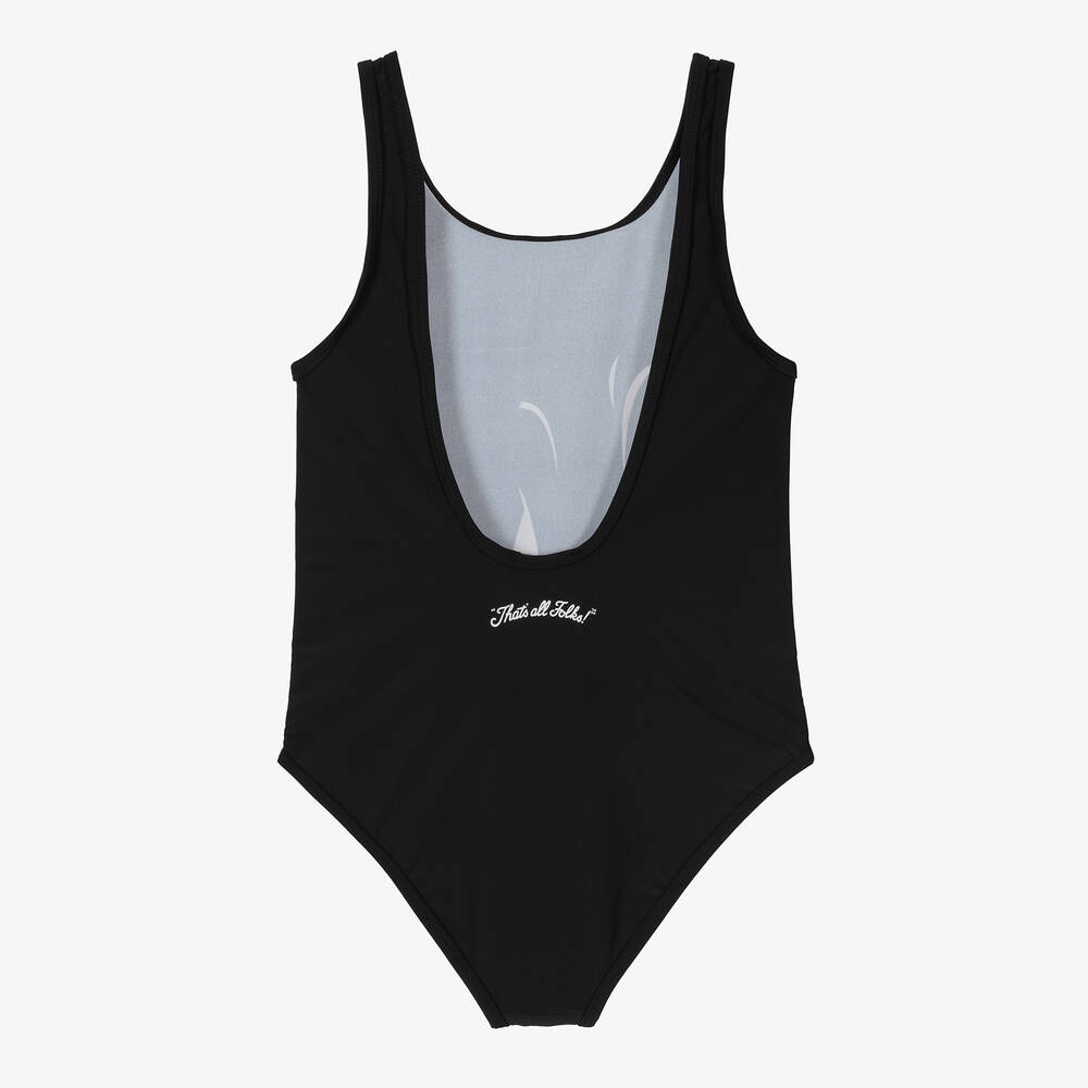 DKNY-Teen Girls Black Looney Tunes Swimsuit | Childrensalon Outlet